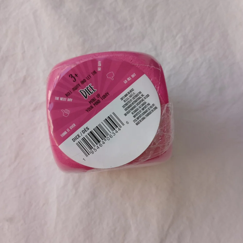 Pink Decision Dice Casual Everyday Unique Funky Choices Home Decor Office - Picture 11 of 12